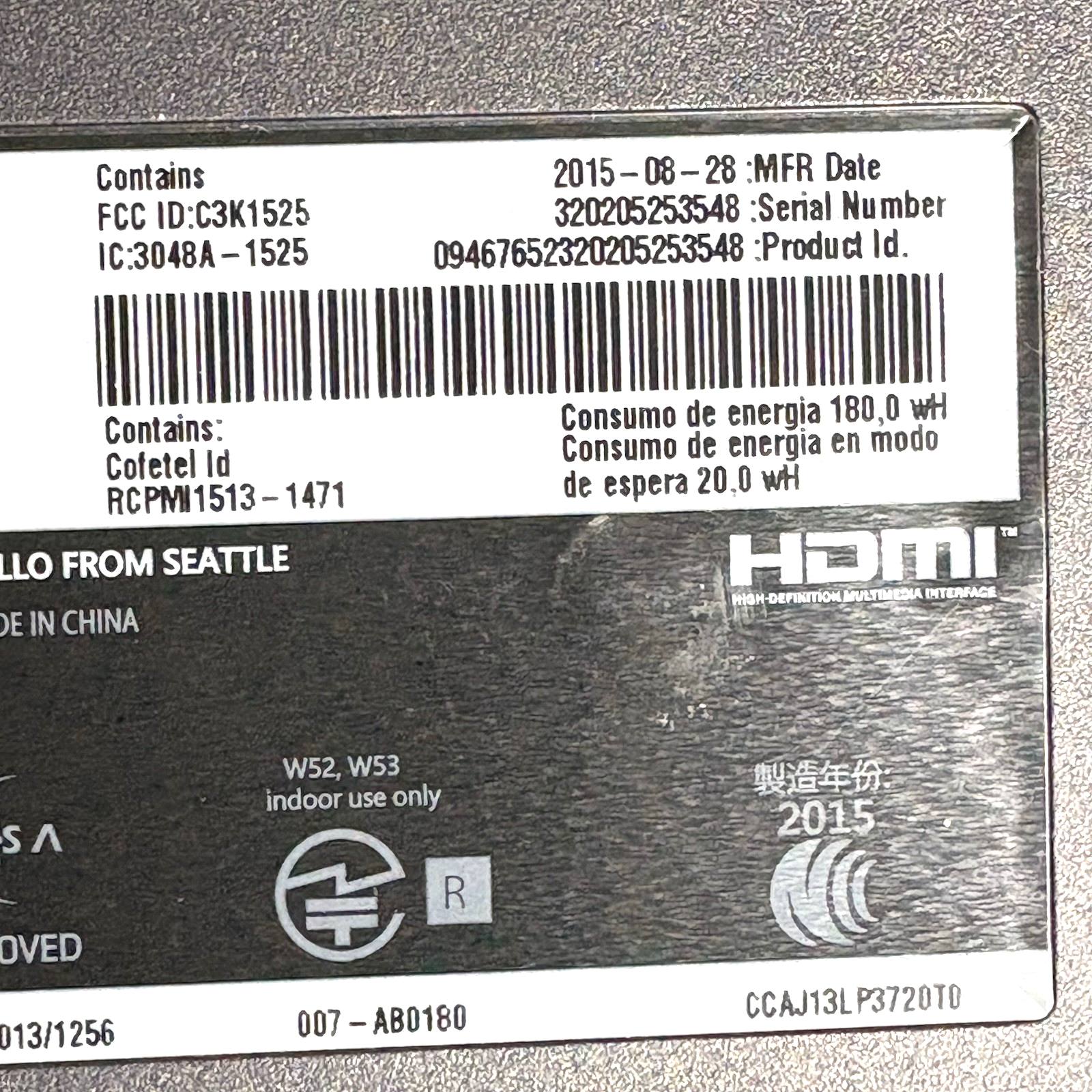 Xbox One 1540 1TB WD10JPVX HDD w/ Caddy & SATA Cable Tested Healt Good