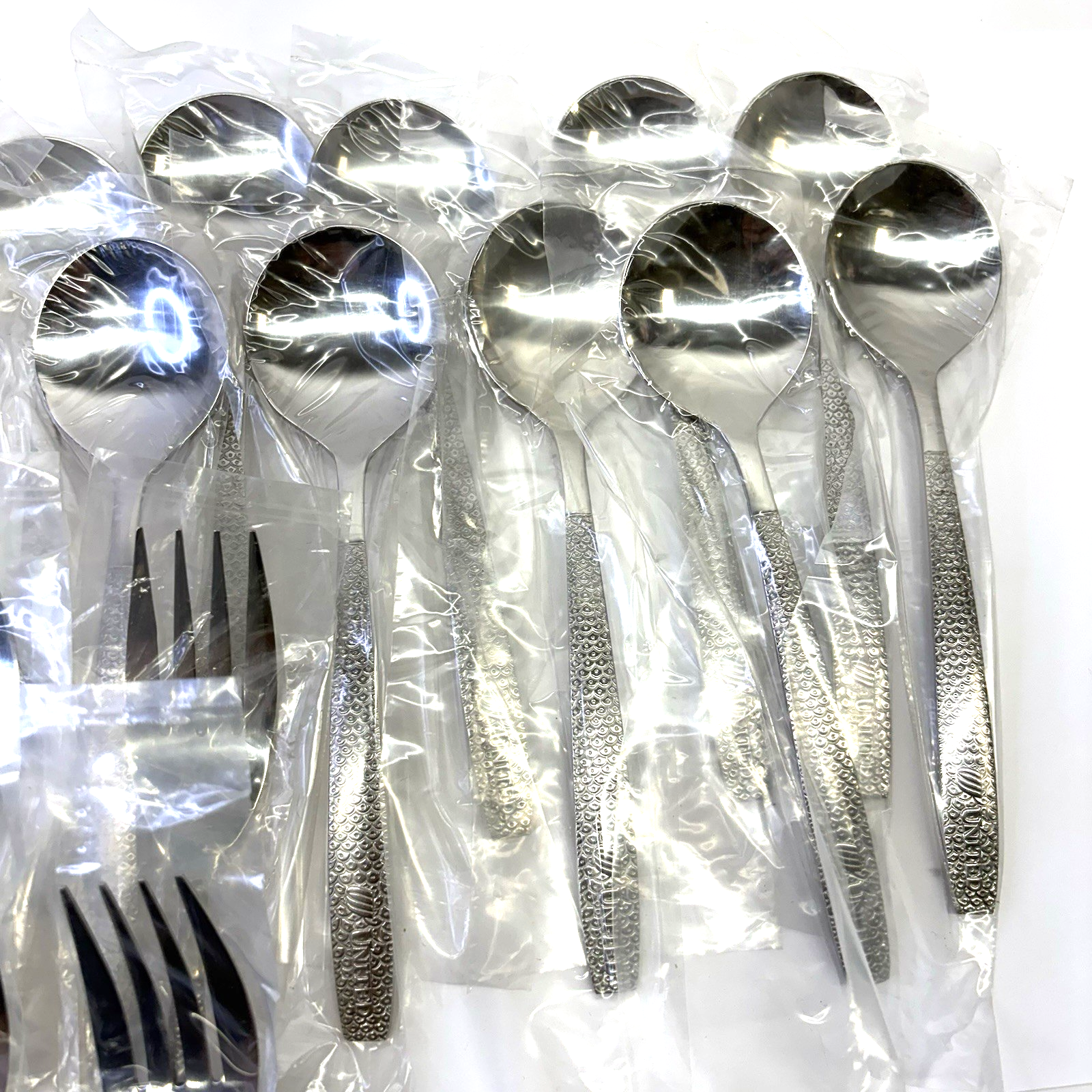 Vintage United Airlines ABC Stainless Flatware Set NOS 30 Pc Knife Fork Spoon
