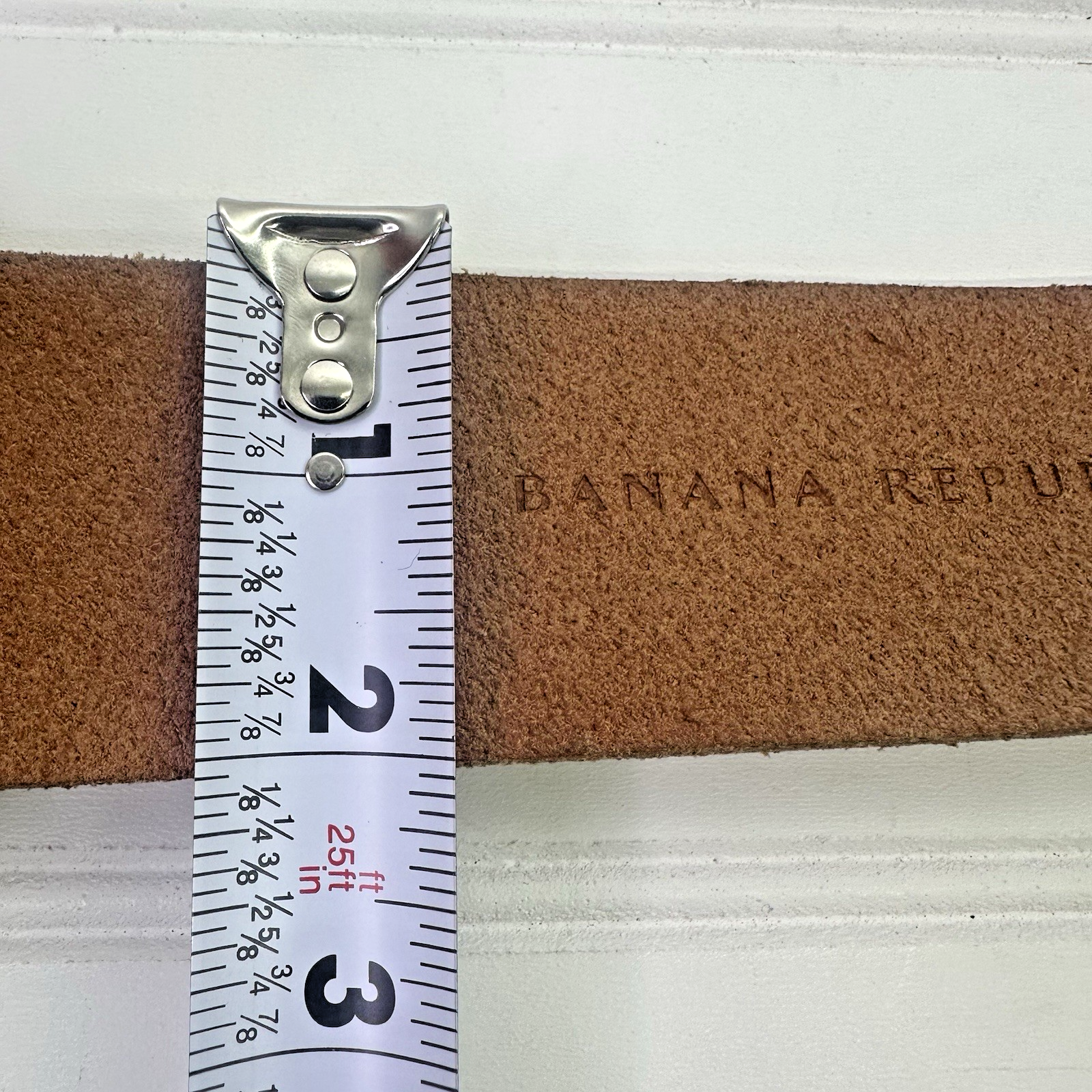 Rare Vintage Banana Republic Leather Hook Grommet Belt L Unisex - Made in Italy