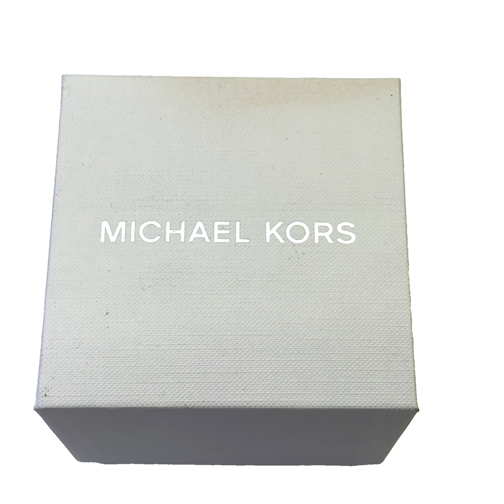 Michael Kors Cunningham Mens Chronograph Watch, Black Dial, Red Silicone Strap