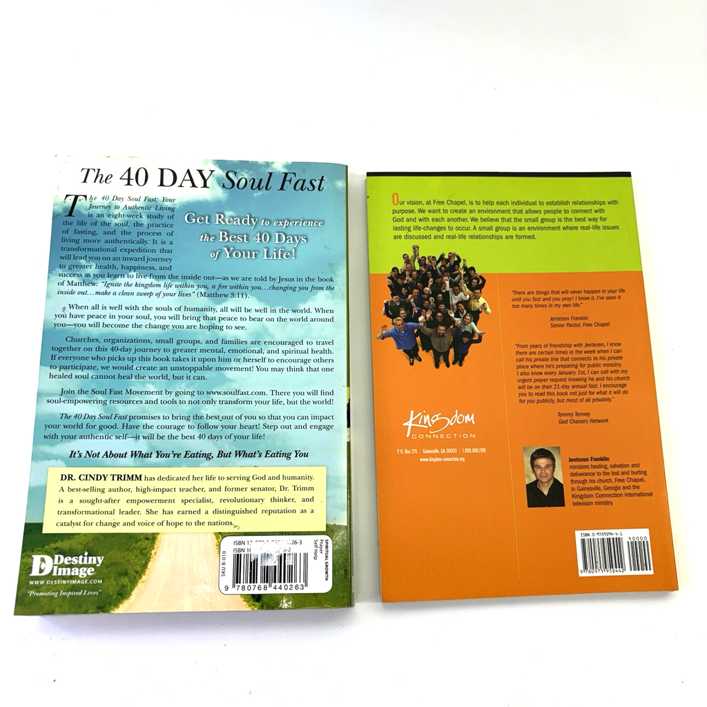 Cindy Trimm 40 Day Soul Fast & Jentezen Franklin Fasting Book Lot 2PC