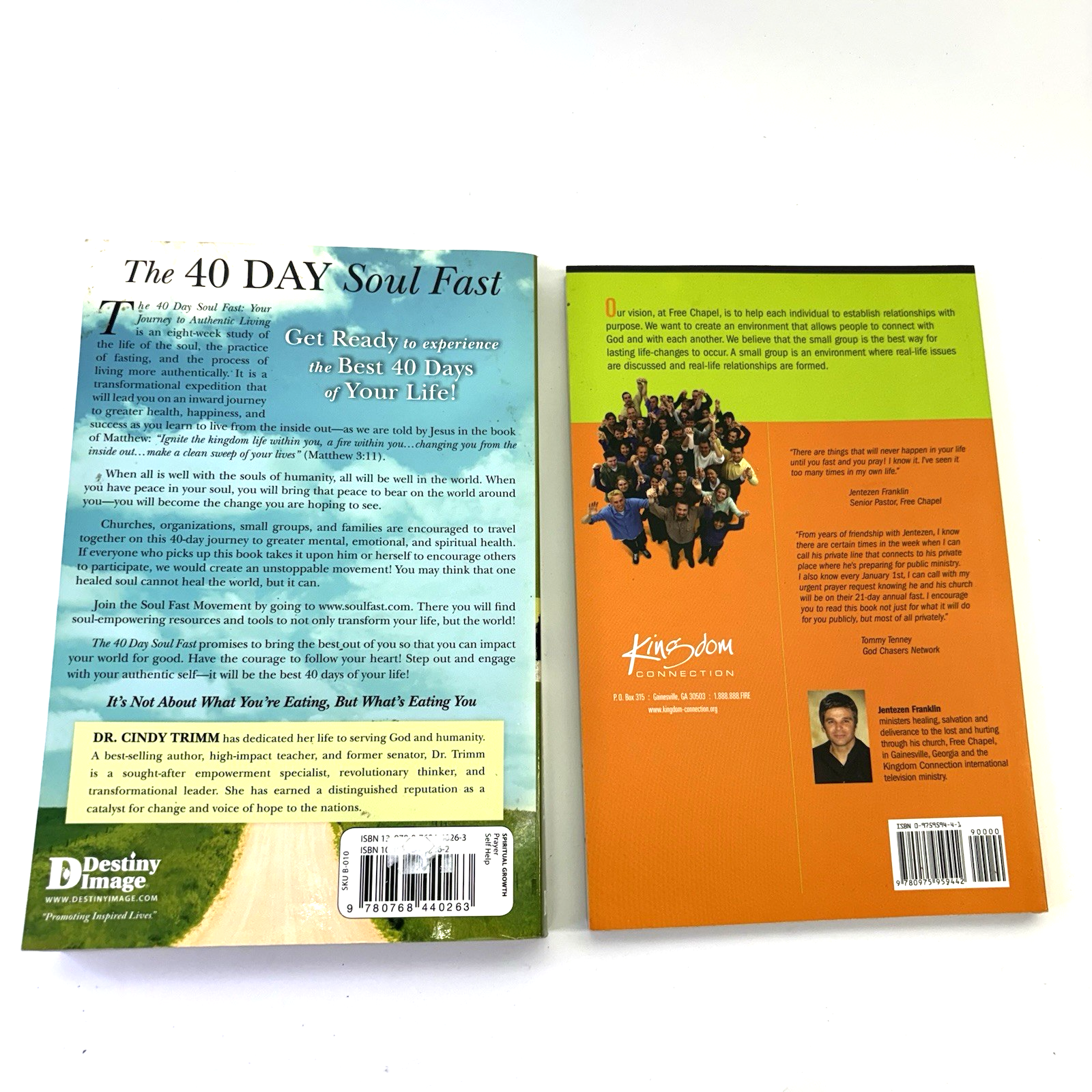 Cindy Trimm 40 Day Soul Fast & Jentezen Franklin Fasting Book Lot 2PC