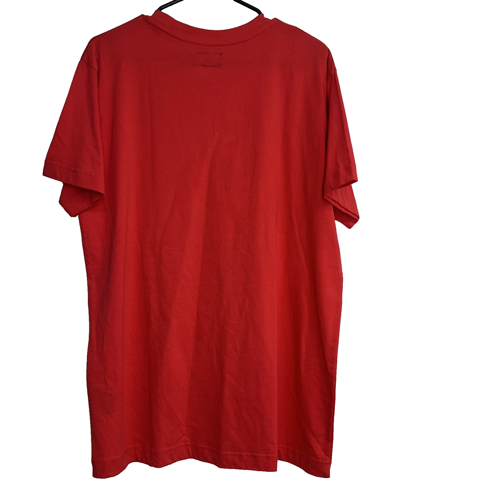 New Hustle Gang Bear Baseball Glove Graphic T-Shirt Mens M Red 100% Cotton