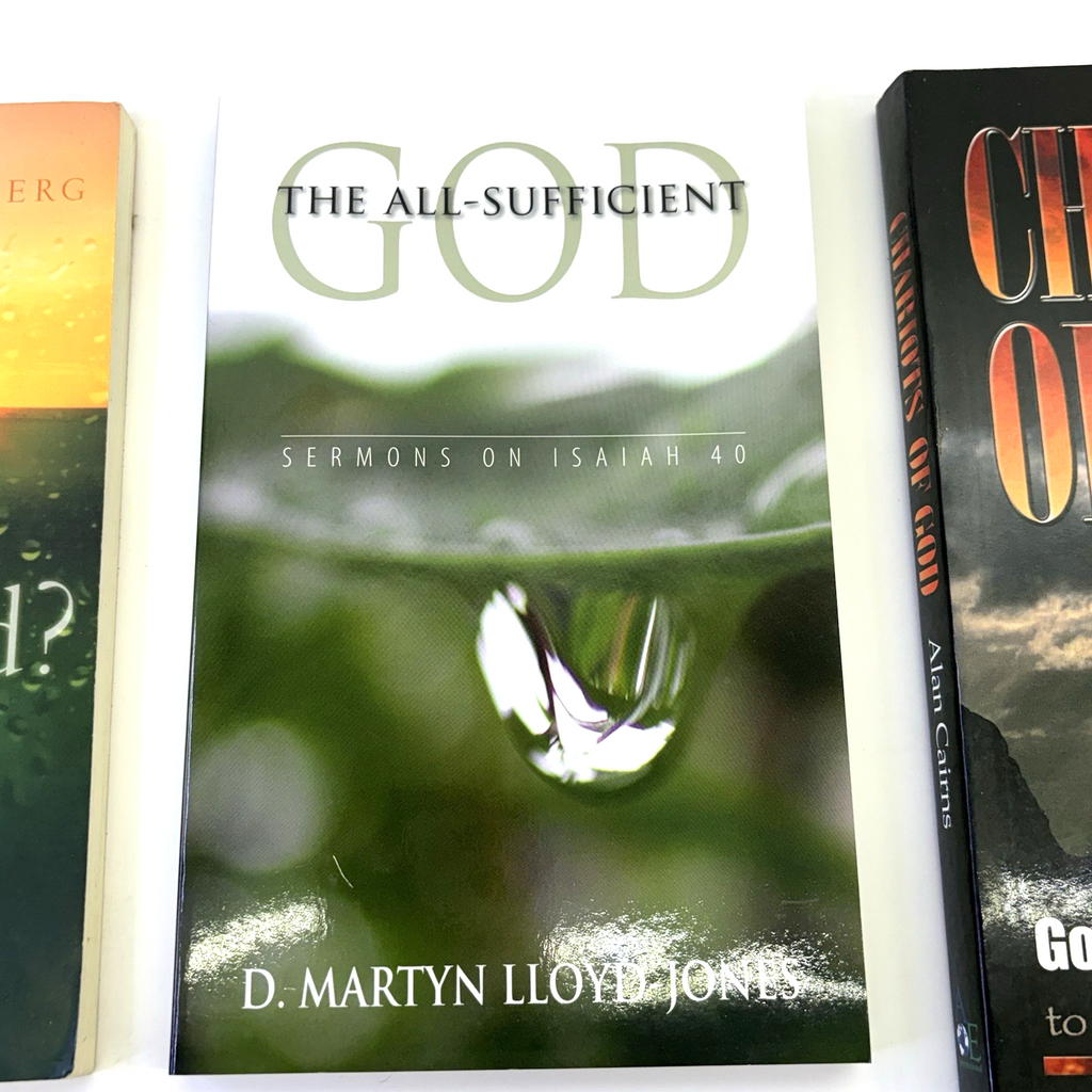 Lot 3 Christian Books The All-Sufficient God Where Is God Chariots of God