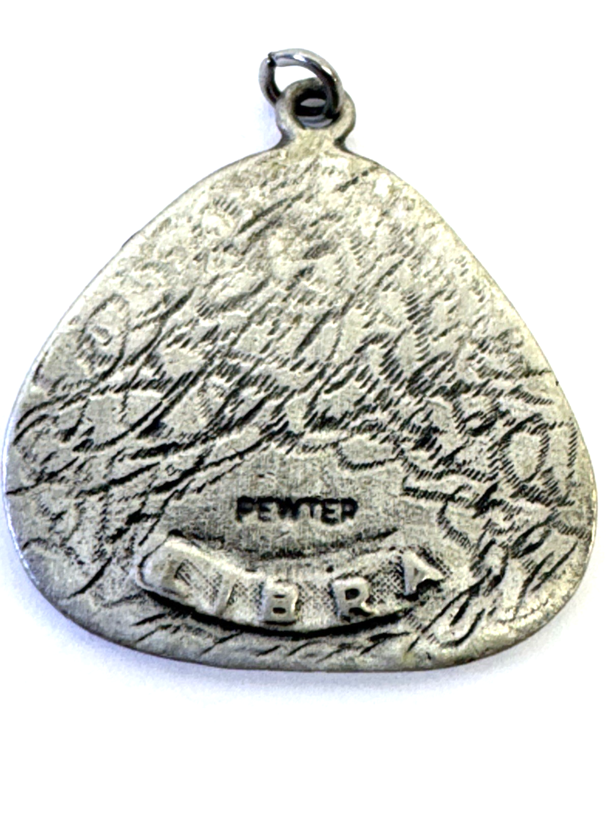 Vintage Libra Zodiac Scales Pewter Pendant Charm Astrology Horoscope Silver Tone