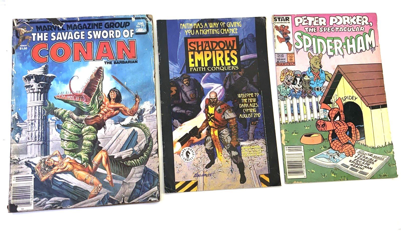 Marvel Comic Magazine Lot Conan Spider-Ham Shadow Empires Reader Copies