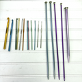 Lot of  (17) - 15 Aluminum Crochet Hooks & Knitting Needles Boye + 2 Susan Bates