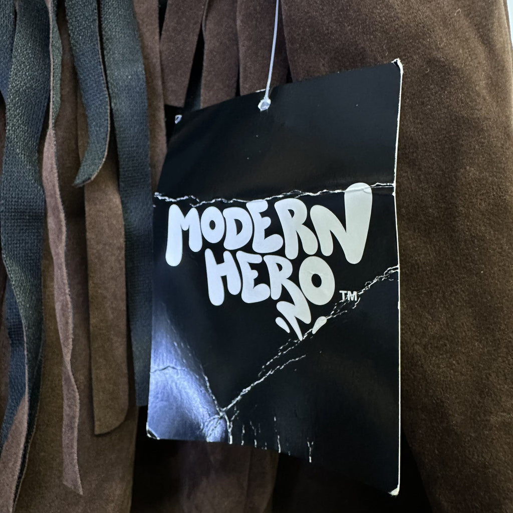 Modern Hero Fringe Western Jacket Brown Faux SuedeSize Adult Std M Cowboy Rodeo 