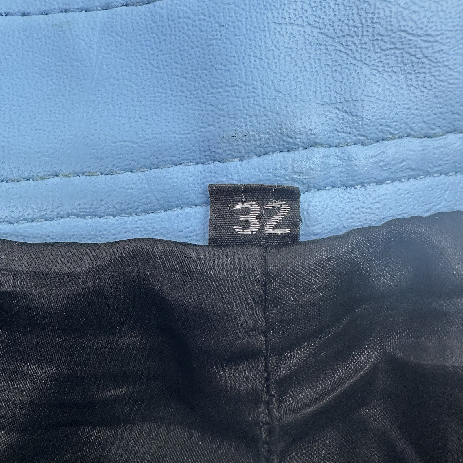 Y2K Blue Faux Leather Cargo Pants Size 32  & Utility Vest Set Mens Size M