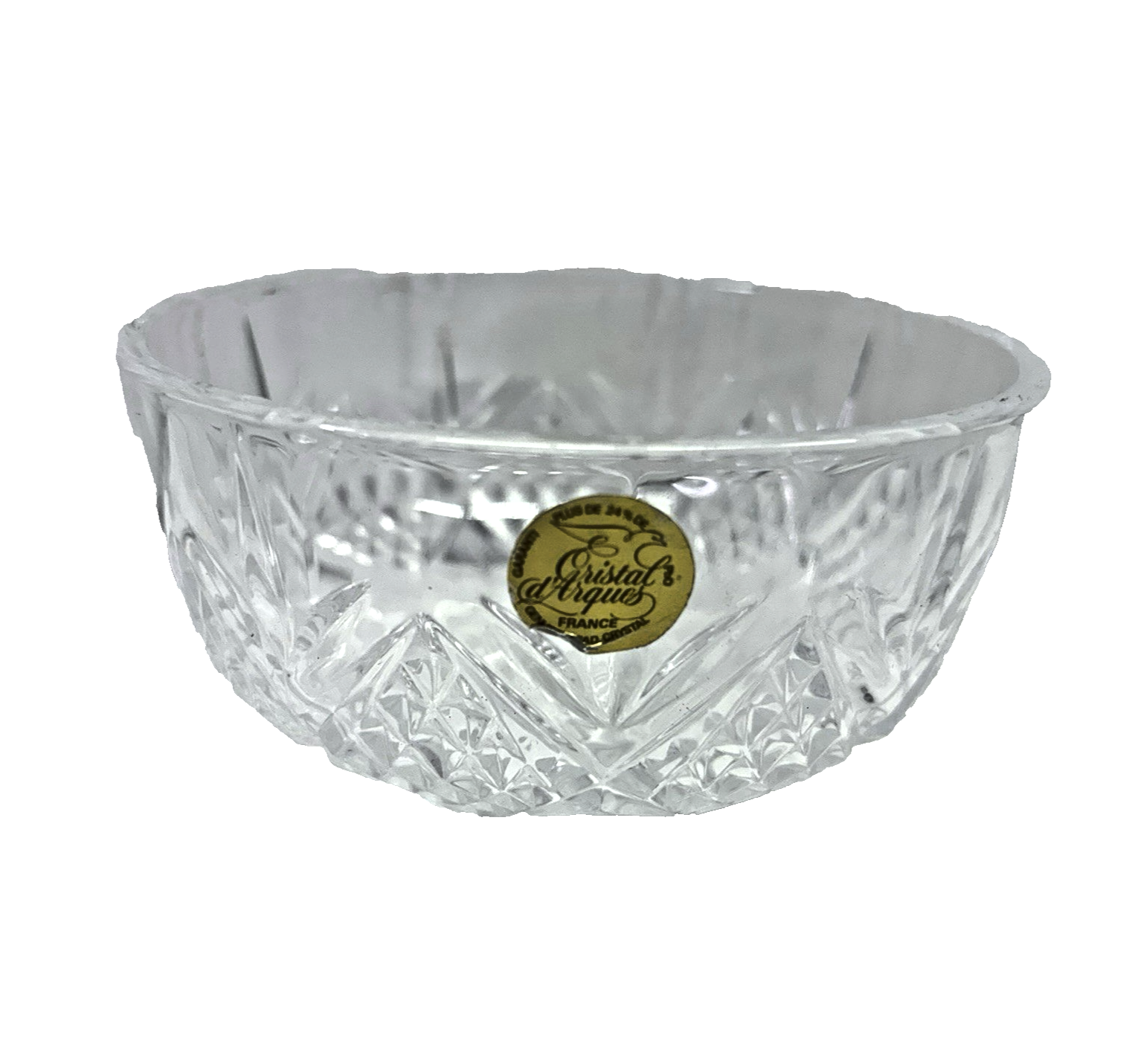 Cristal d’Arques France Crystal Bowl 5” Cut Glass Dessert Candy Dish