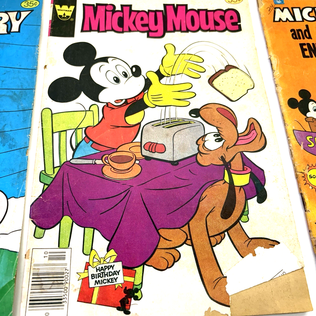 Vintage Disney & Tom and Jerry Comic Book Lot Mickey Mouse Poor Reader Copies