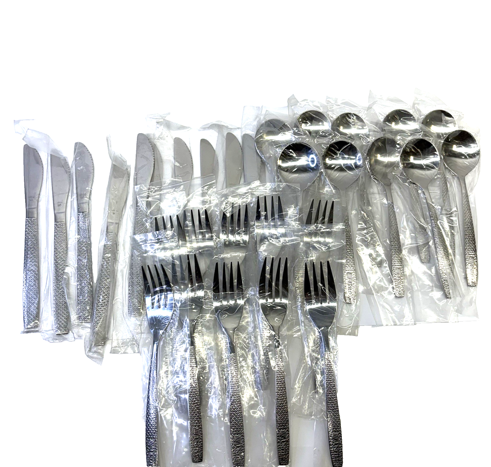 Vintage United Airlines ABC Stainless Flatware Set NOS 30 Pc Knife Fork Spoon