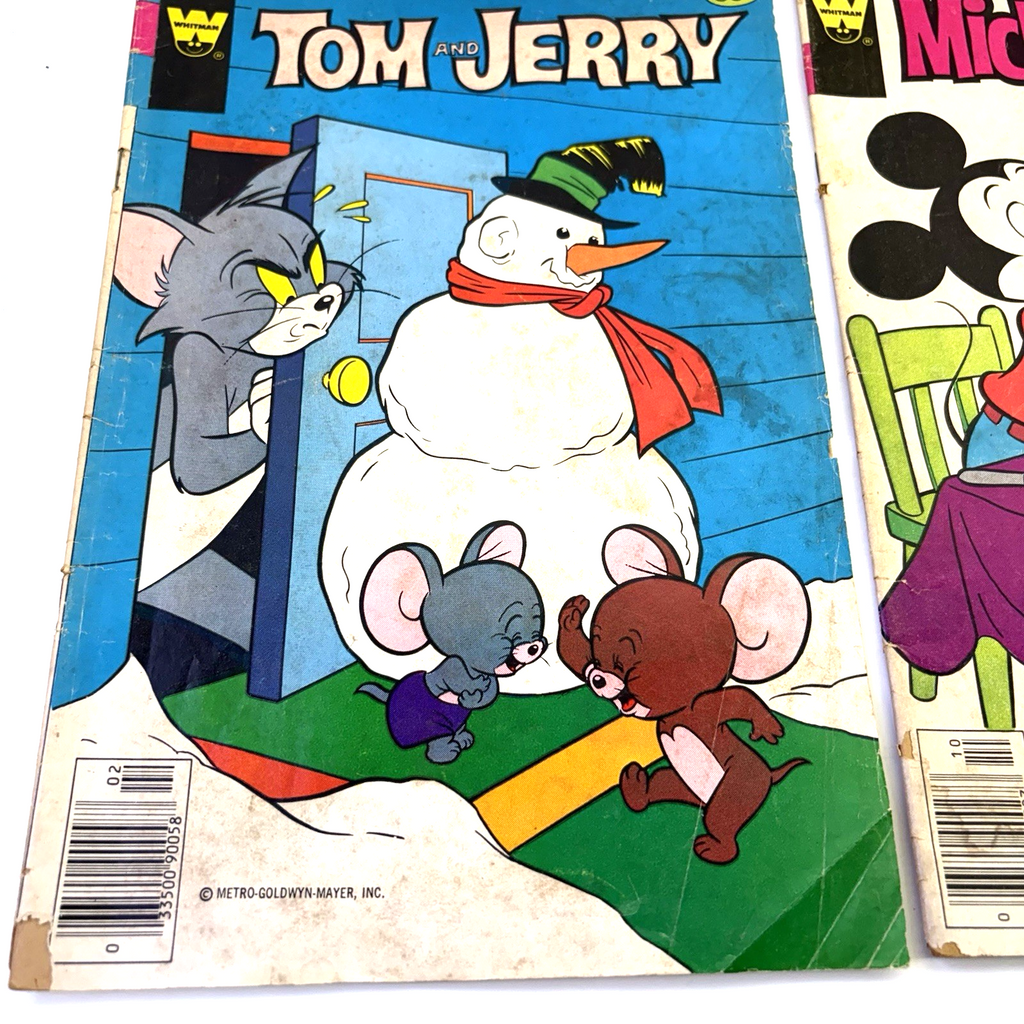 Vintage Disney & Tom and Jerry Comic Book Lot Mickey Mouse Poor Reader Copies