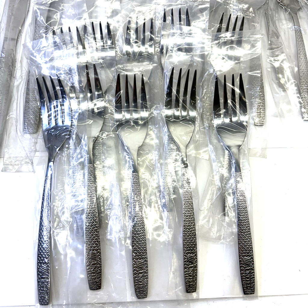 Vintage United Airlines ABC Stainless Flatware Set NOS 30 Pc Knife Fork Spoon