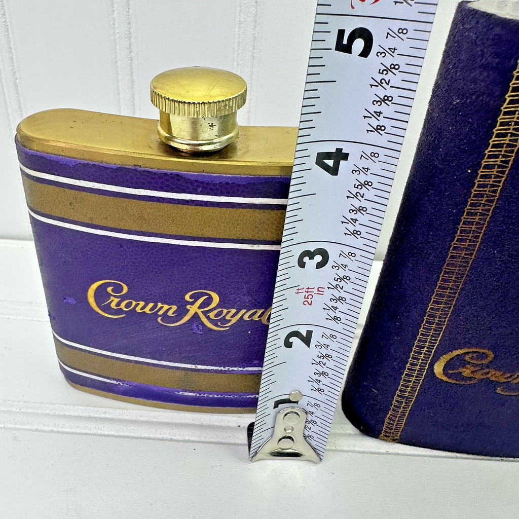 Lot  Crown Royal FlaskEmpty Bottles Reserve Glass Bottle Tin & Bag Set