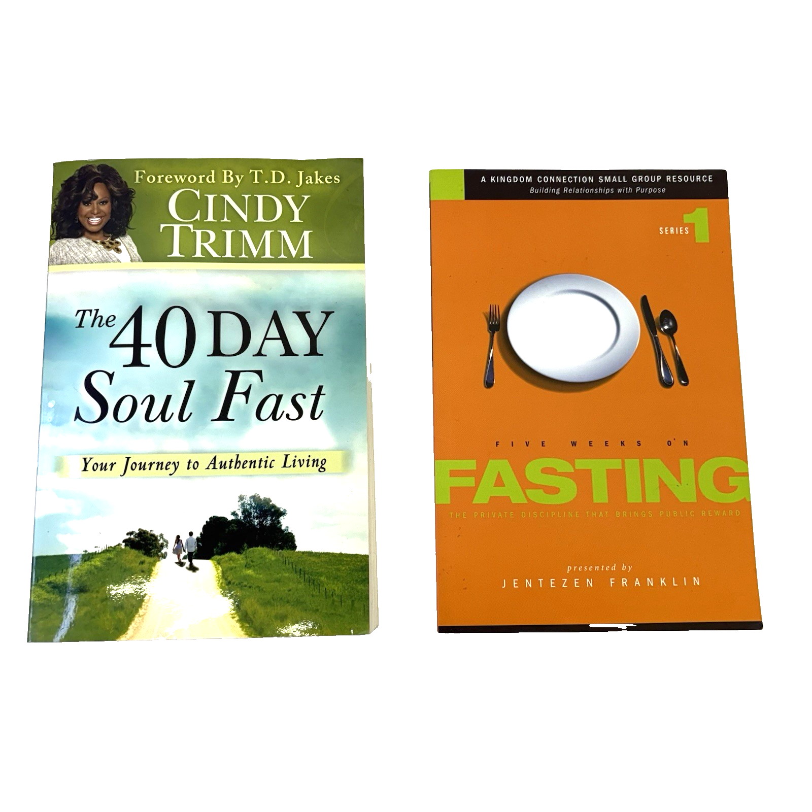 Cindy Trimm 40 Day Soul Fast & Jentezen Franklin Fasting Book Lot 2PC