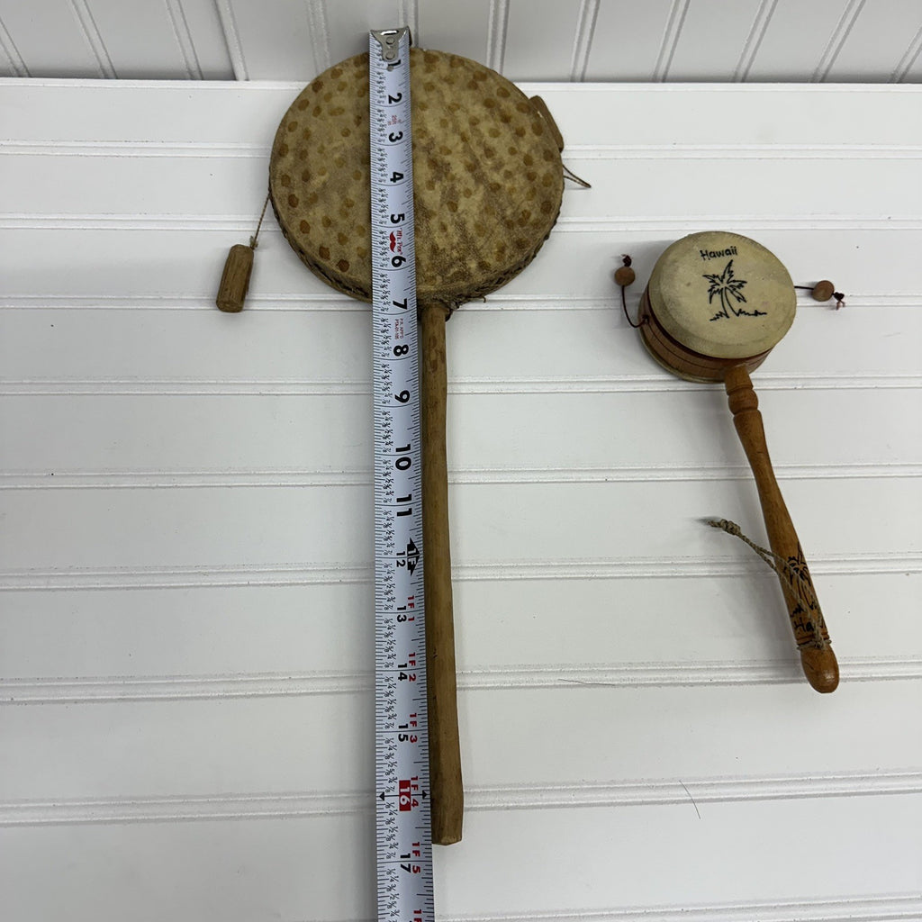 Primitive Den Den Drum Percussion Instrument Native American & Hawaii