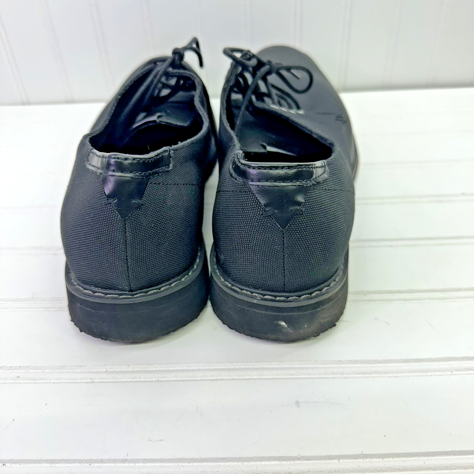 GUESS Tucker 3 Mens Dress Shoes Black Canvas Lace Up Black Toe NEW 13