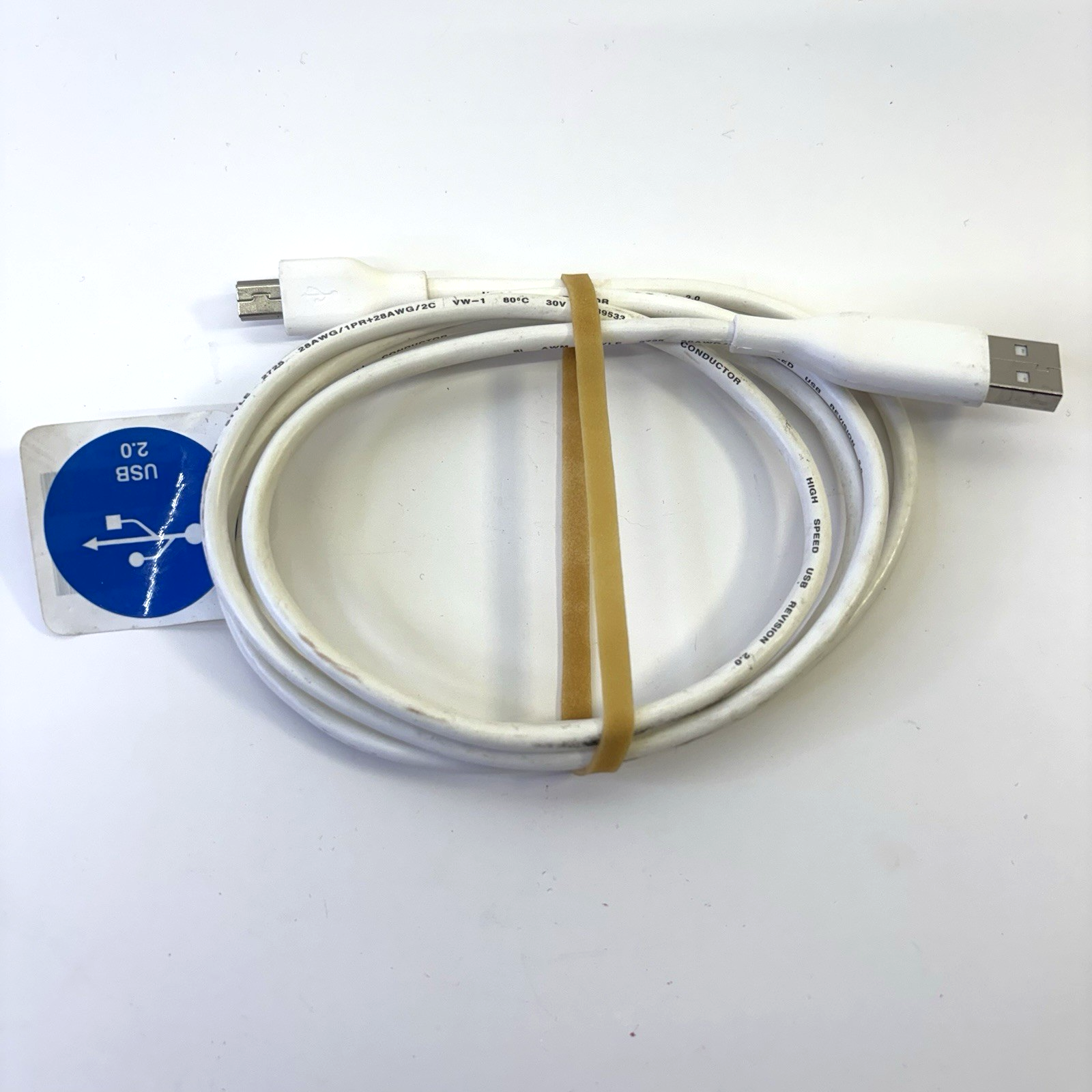 Authentic WD Mini USB 2.0 Cable 4ft White 4064-705050-012 AD OEM For WD Portable
