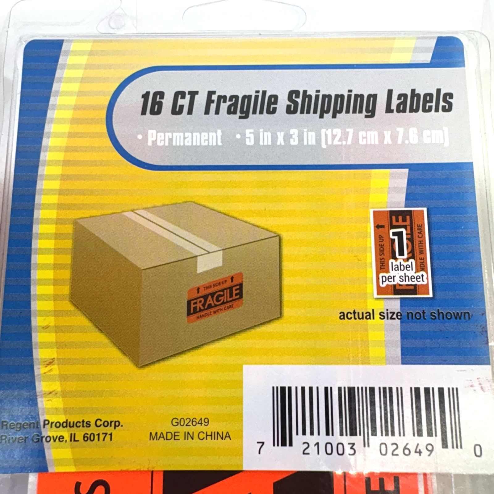 Fragile Red Packing Tape 1.89" x 76 Yds + 16 Fragile Shipping Labels New