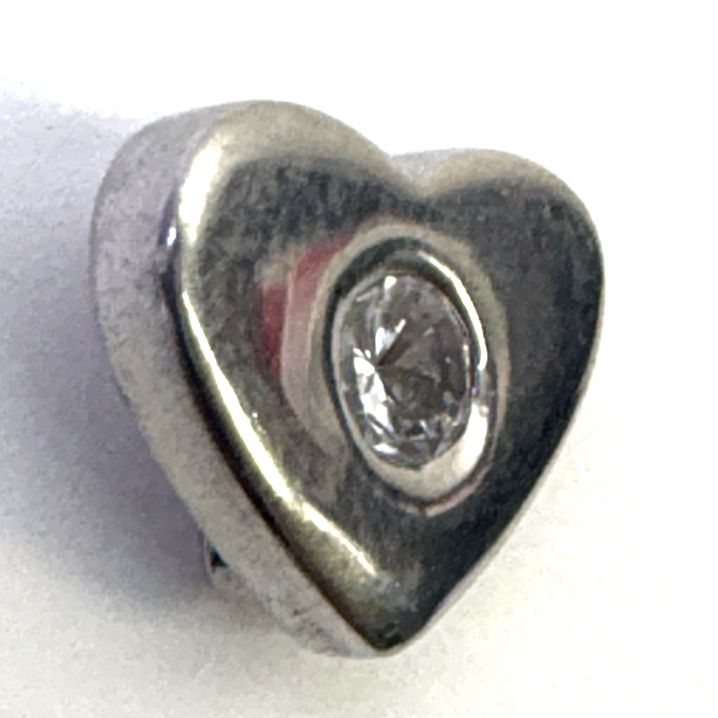 925 Sterling Silver Charm Pendant Lot Heart Blue CZ Girl Figure 3pc 7.36g Vintag