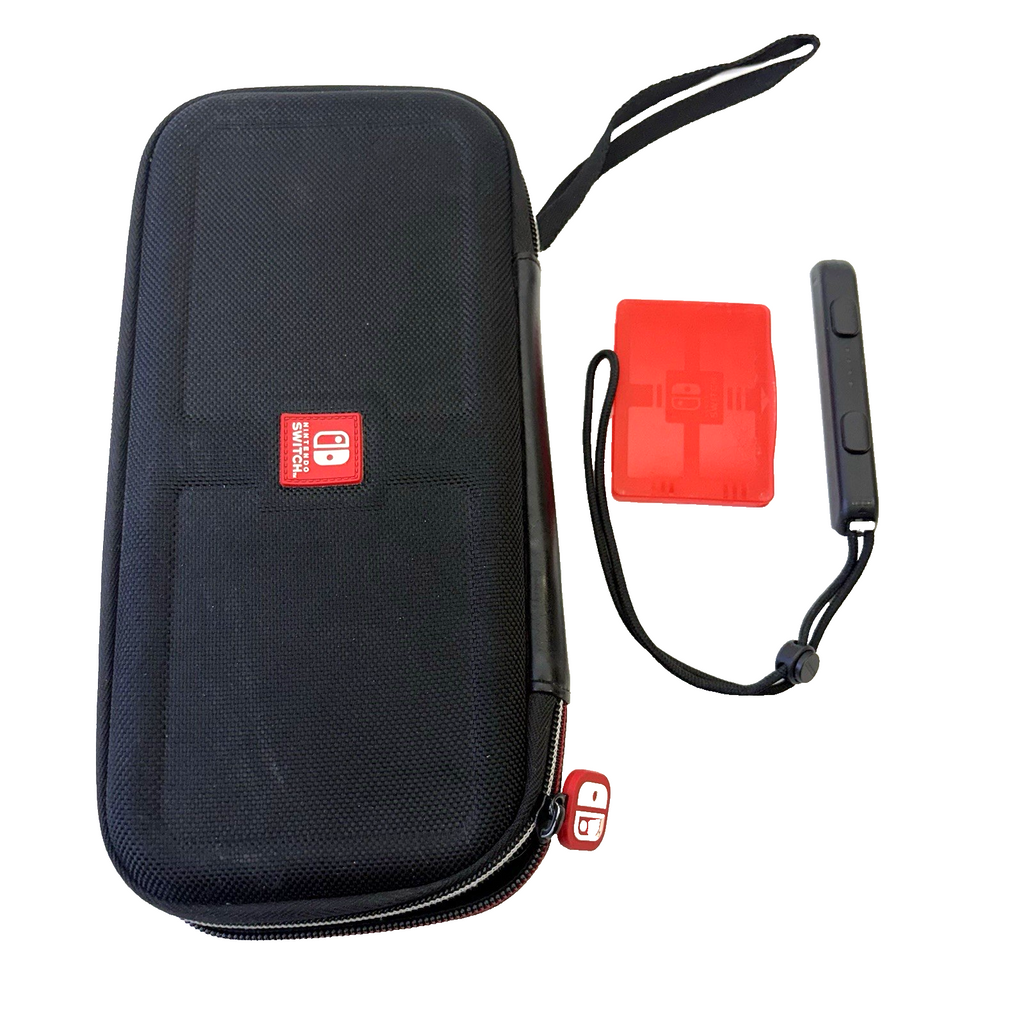 Nintendo Switch Charger + Case Black +Joy-Con Wrist Strap + Game Holder