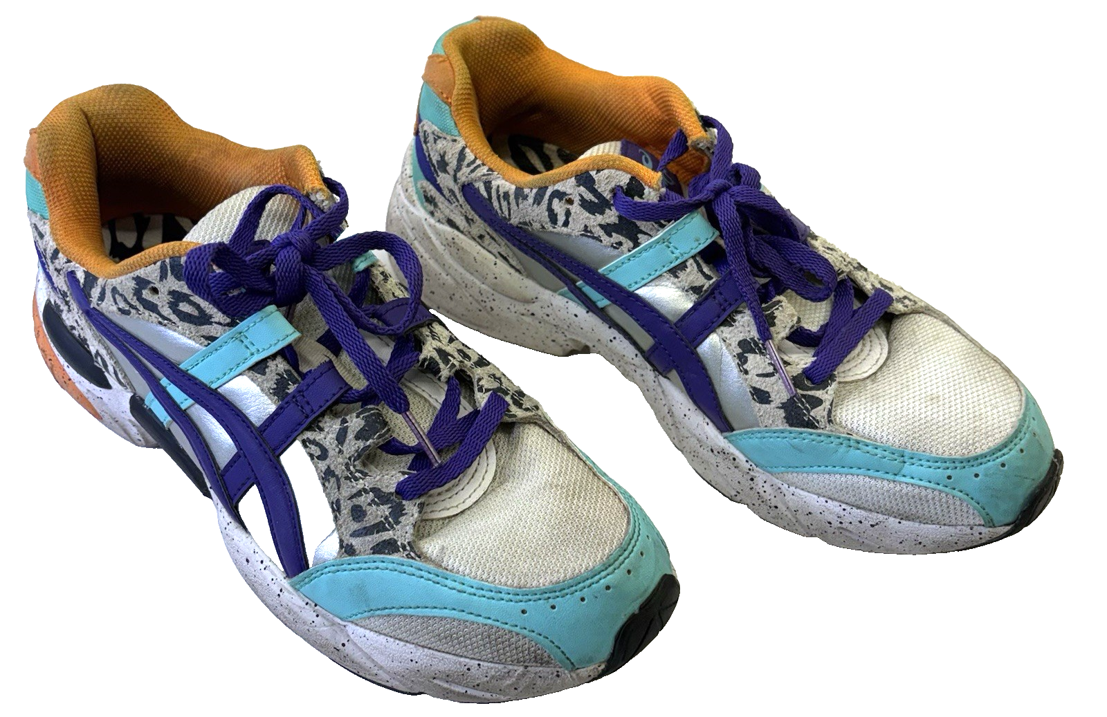 ASICS GEL-BND Men’s Size 7.5 Multicolor Zebra Running Shoes 1021A248 Fair Used