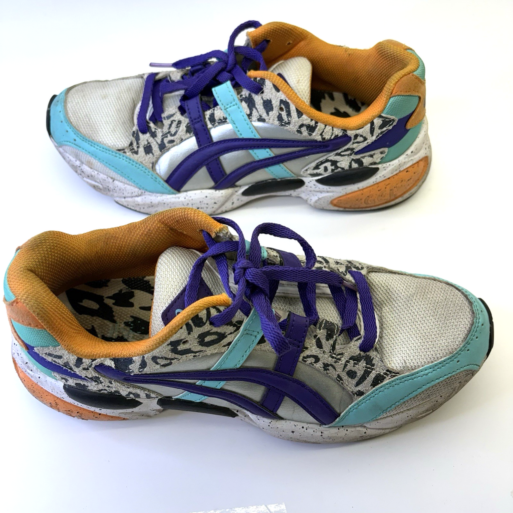 ASICS GEL-BND Men’s Size 7.5 Multicolor Zebra Running Shoes 1021A248 Fair Used
