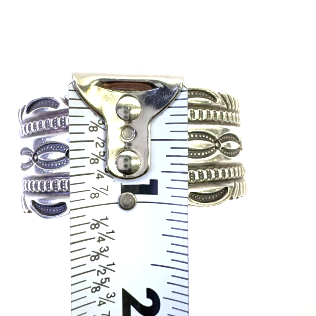 Vintage D. Cadman Sterling Silver Cuff Bracelet 67.76g Wide Navajo Style