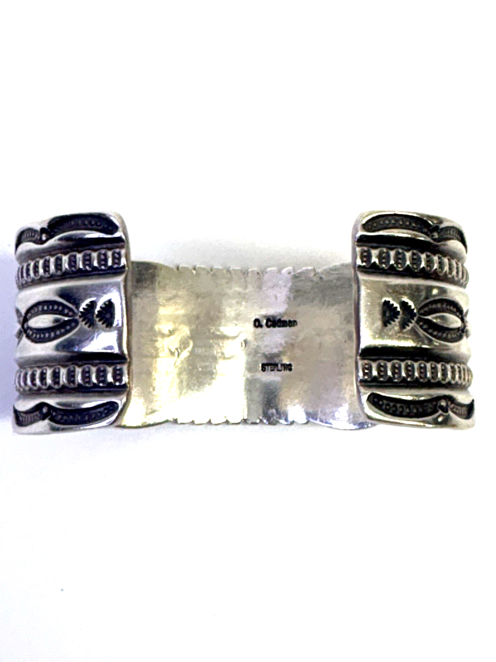 Vintage D. Cadman Sterling Silver Cuff Bracelet 67.76g Wide Navajo Style