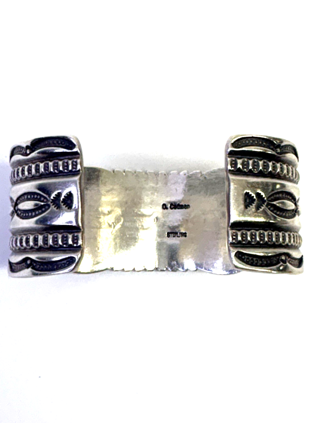 Vintage D. Cadman Sterling Silver Cuff Bracelet 67.76g Wide Navajo Style