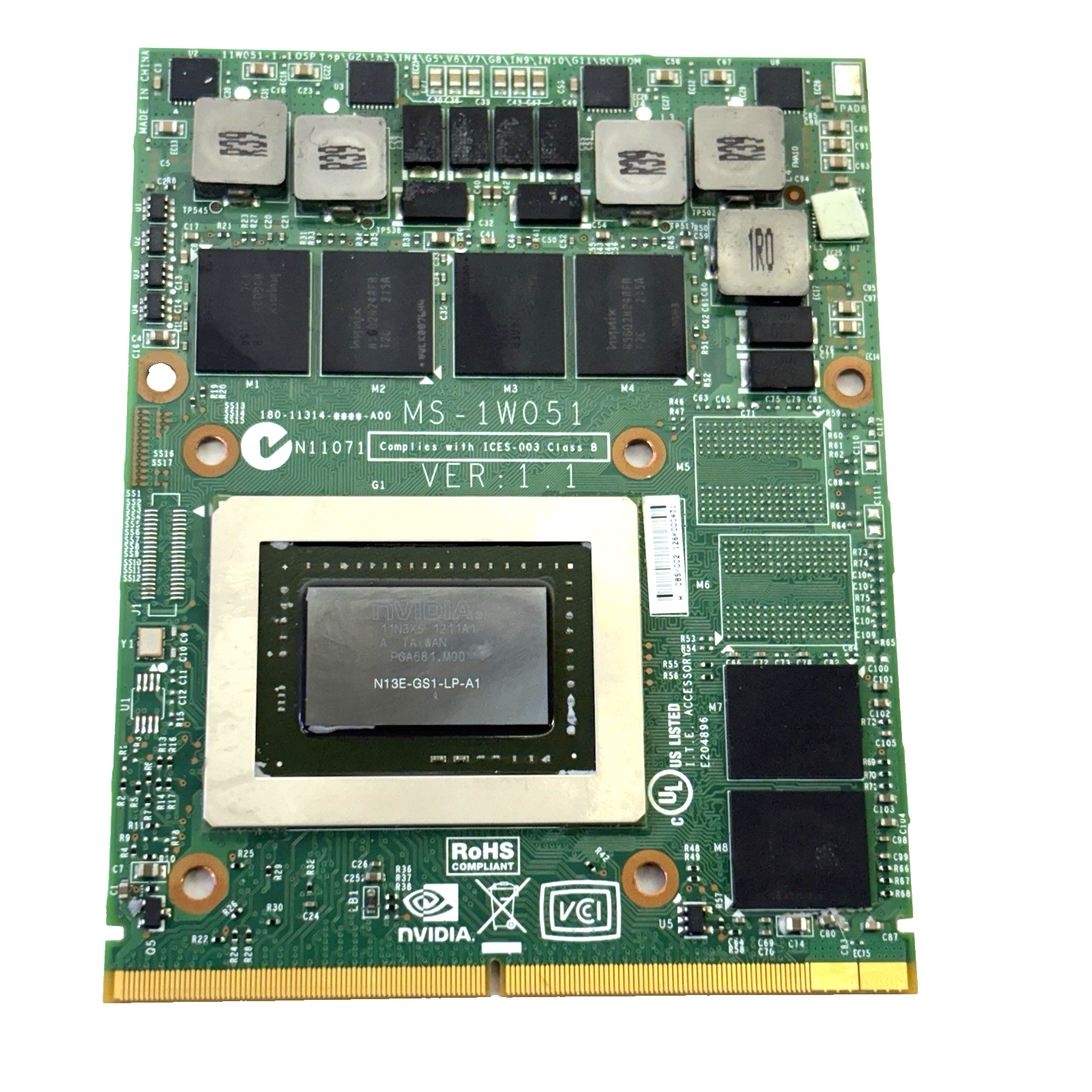 MSI GT60 GT70 N13E-GS1-LP-A1 GTX 670M 1.5GB GDDR5 Video Card MS-1W051 FOR PARTS